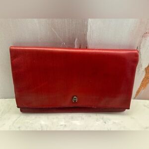 Vintage 60s 70s ETIENNE AIGNER Handmade Leather Clutch Bag Handbag Wallet RARE